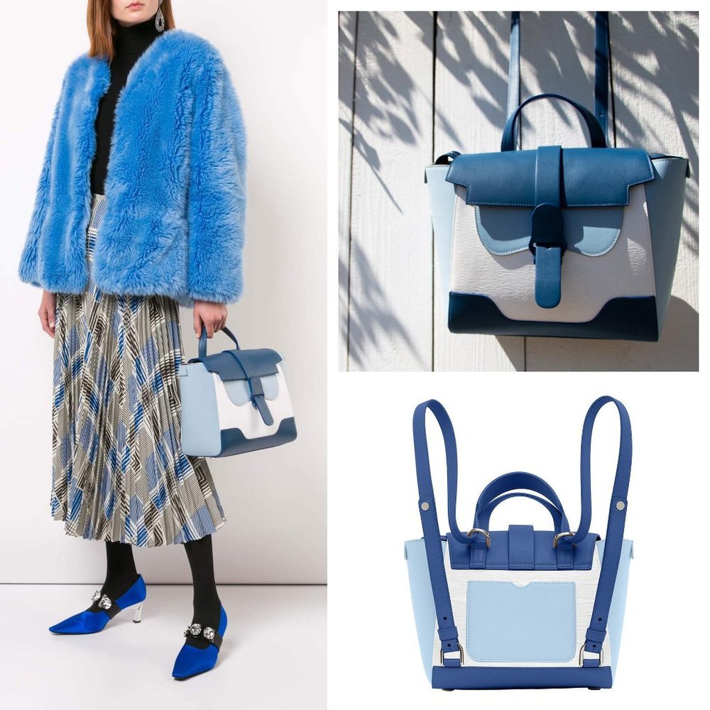 !!SOLD!! SENREVE MIDI MAESTRA BLUE SKY  BAG AUTH